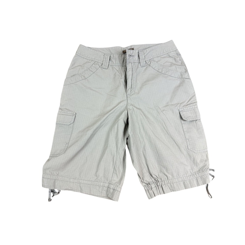 Bay Studio Shorts Womens Small Green  Cargo Pockets Drawstring Casual  Walking